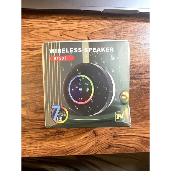 BTS-07 LED Colorful Light IPX4 Waterproof Wireless Bluetooth Speaker - Picture 7 of 8